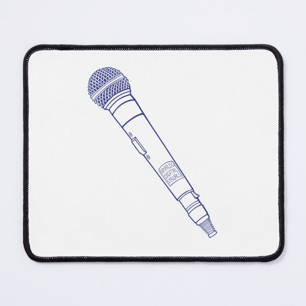 Item preview, Retro Microphone Hip Hop Graphic Tee (Cosmic Cobalt Blue Lines) – Old School MC Rap Culture Streetwear T-Shirt designed and sold by analogdigitalvz.