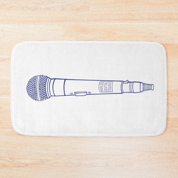 Item preview, Retro Microphone Hip Hop Graphic Tee (Cosmic Cobalt Blue Lines) – Old School MC Rap Culture Streetwear T-Shirt designed and sold by analogdigitalvz.