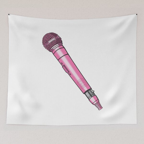 Item preview, Retro Microphone Hip Hop Graphic Tee (Cyclamen Pink Colorway) – Old School MC Rap Culture Streetwear T-Shirt designed and sold by analogdigitalvz.