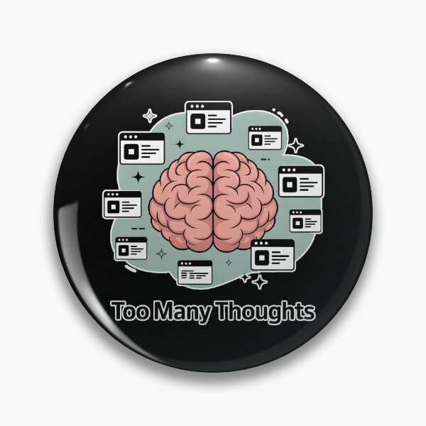 Item preview, Too Many Thoughts Brain Tabs Aesthetic Overthinking Introvert Meme Shirt designed and sold by ImaginedSpace7.