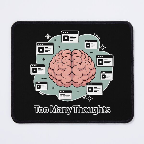 Item preview, Too Many Thoughts Brain Tabs Aesthetic Overthinking Introvert Meme Shirt designed and sold by ImaginedSpace7.
