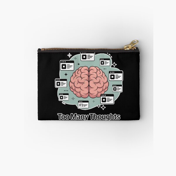 Item preview, Too Many Thoughts Brain Tabs Aesthetic Overthinking Introvert Meme Shirt designed and sold by ImaginedSpace7.