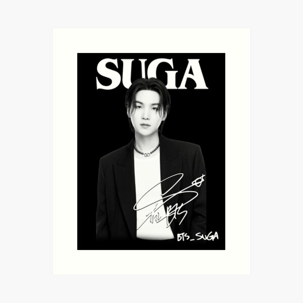 Bts Suga Name Art Prints for Sale | Redbubble