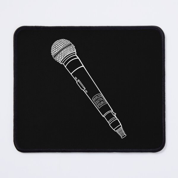 Item preview, Retro Microphone Hip Hop Graphic Tee (White Lines) Choose a Darker Color / – Old School MC Rap Culture Streetwear T-Shirt designed and sold by analogdigitalvz.
