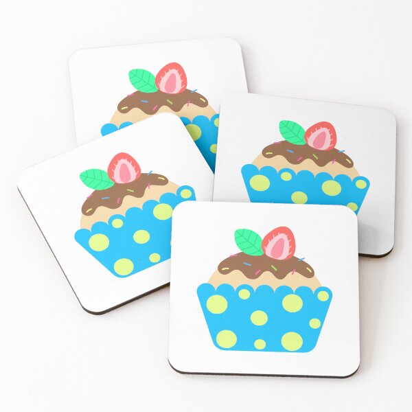 Item preview, Strawberry Chocolate Cupcake with Mint for Picnic Party designed and sold by nuchz.