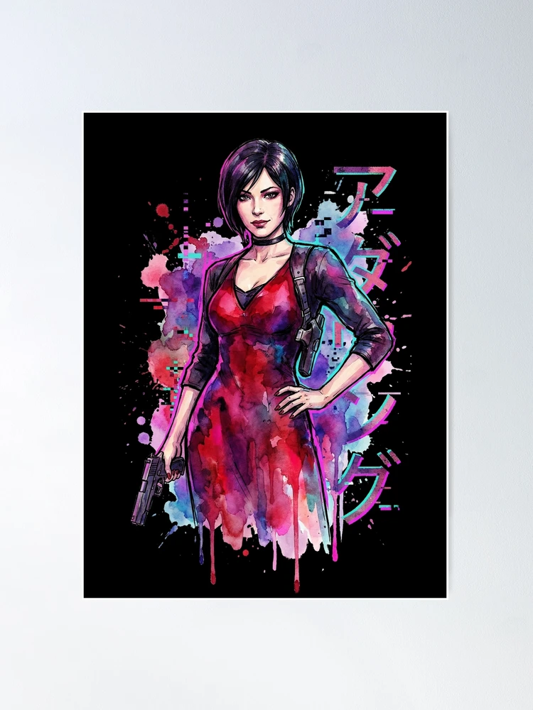 Resident Evil Ada Wong Vaporwave Retro Synthwave Design