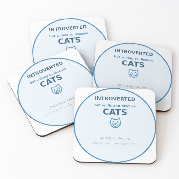 Item preview, Introvert Cats Sticker designed and sold by LukeWCreates201.