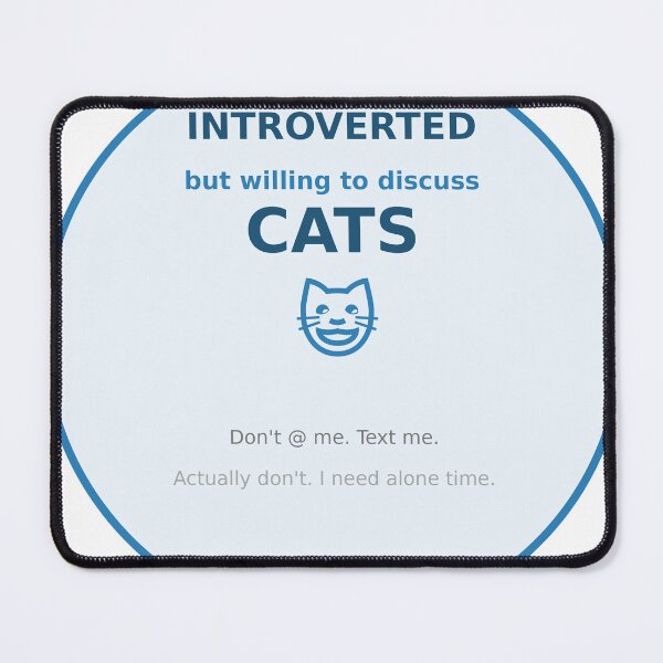 Item preview, Introvert Cats Sticker designed and sold by LukeWCreates201.
