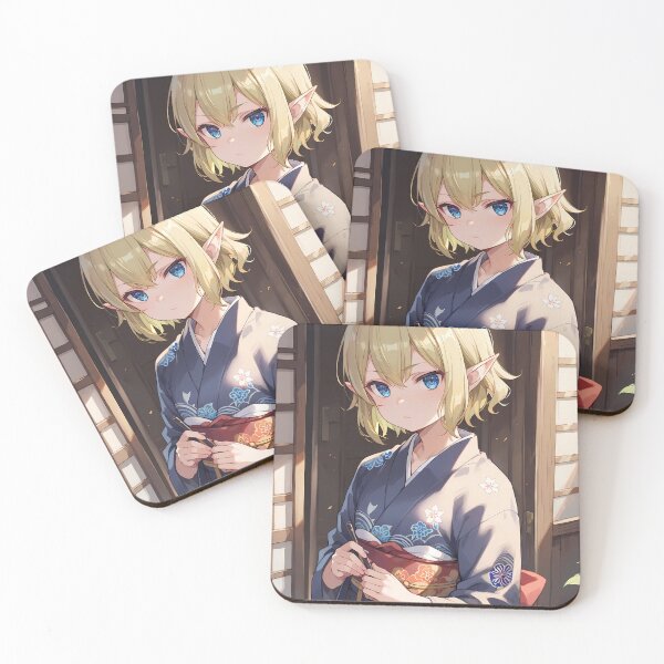 Item preview, Ryuu Lion Danmachi Anime Girl Fantasy Elf Kimono Japan Calm Pastel designed and sold by Spraykart.