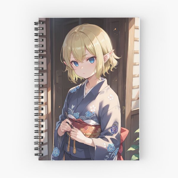 Item preview, Ryuu Lion Danmachi Anime Girl Fantasy Elf Kimono Japan Calm Pastel designed and sold by Spraykart.