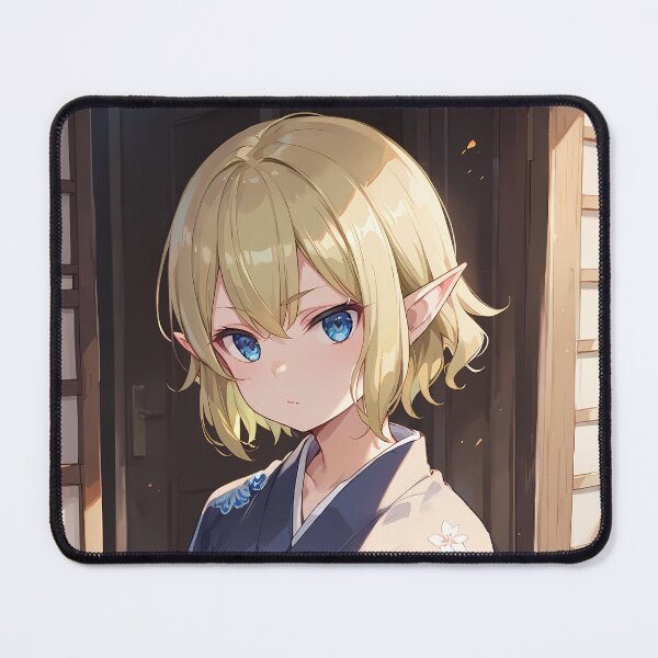 Item preview, Ryuu Lion Danmachi Anime Girl Fantasy Elf Kimono Japan Calm Pastel designed and sold by Spraykart.