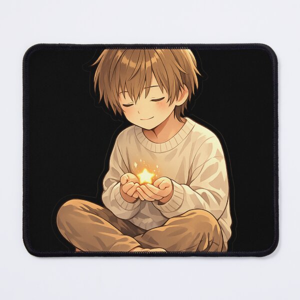 Item preview, Small Light, Big Healing – Soft Anime Comfort Aesthetic Sticker designed and sold by CutePearlStudio.