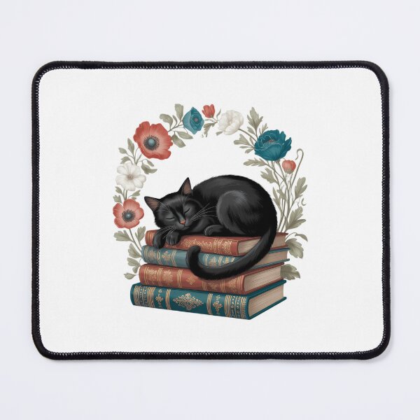 Item preview, Cat and Books Cat Mom Book Lover Readers and Literary Cute Bookish Cat designed and sold by TrinaEspinoza.