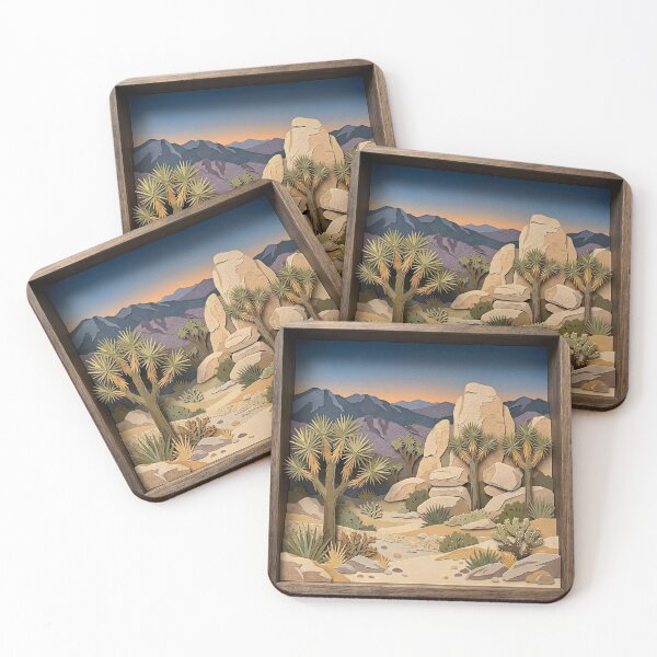 Item preview, Joshua Tree National Park California  Layered Paper Art Diorama designed and sold by TackyTime.