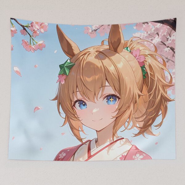 Item preview, Taiki Shuttle Uma Musume Pretty Derby Pink Kimono Blue Sky Sakura designed and sold by Spraykart.