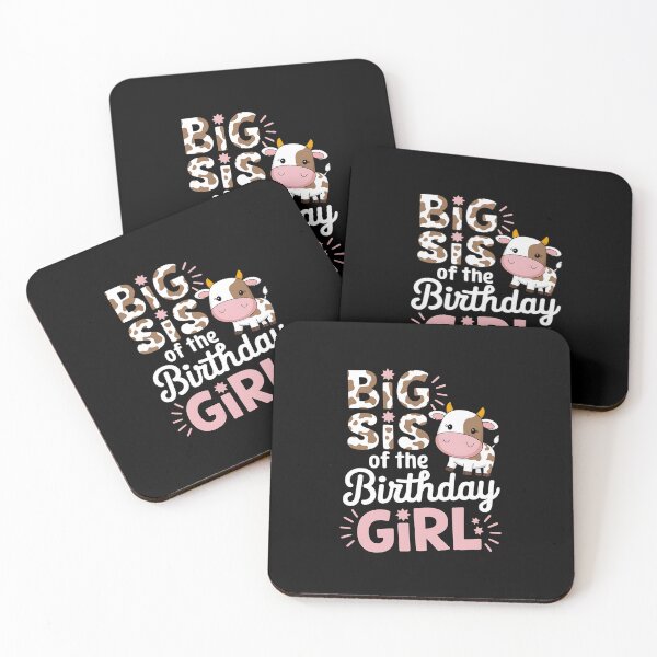Item preview, Big Sis Of The Birthday Girl Cow Sister Family Party designed and sold by RonnasJackson.