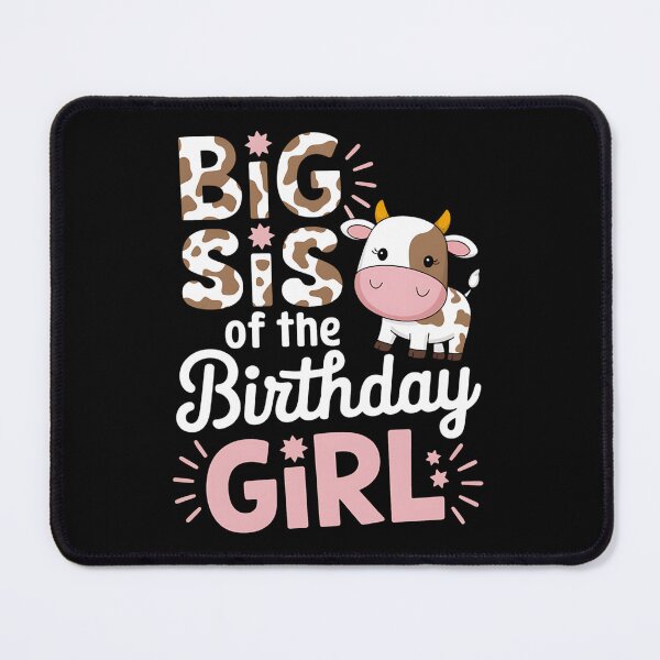 Item preview, Big Sis Of The Birthday Girl Cow Sister Family Party designed and sold by RonnasJackson.