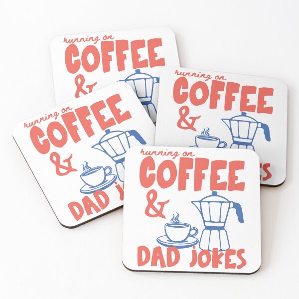 Item preview, Running On Coffee And Dad Jokes Funny Father's Day designed and sold by Artifyo.