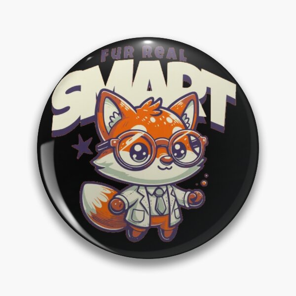 Item preview, Fur Real Smart Cute Fox - Funny Nerd Scientist Pun designed and sold by GenZFashion000.