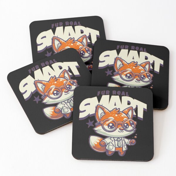 Item preview, Fur Real Smart Cute Fox - Funny Nerd Scientist Pun designed and sold by GenZFashion000.