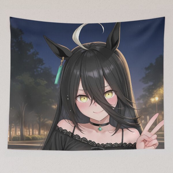 Item preview, Manhattan Cafe Uma Musume Pretty Derby Night City Peace Sign designed and sold by Spraykart.
