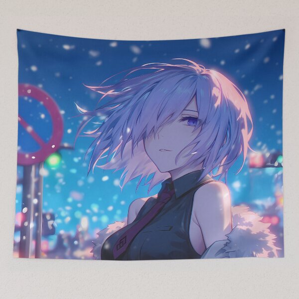 Item preview, Mash Kyrielight Fate Grand Order Snowy City Lights Stoic designed and sold by earlobejerk.