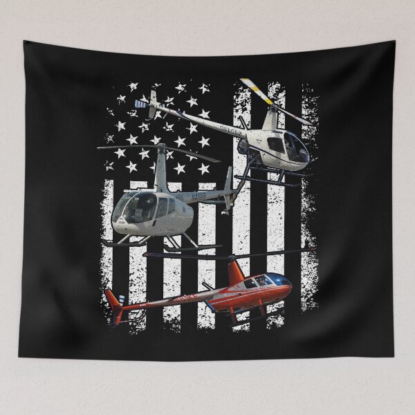 Item preview, Patriotic Helicopter American Flag Aviation Tee designed and sold by Emberglowo.