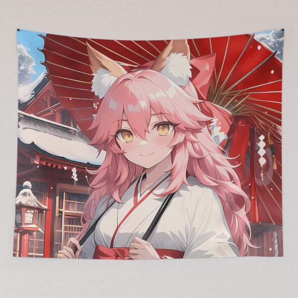 Item preview, Tamamo No Mae Fate Grand Order Shrine Winter Charm designed and sold by earlobejerk.