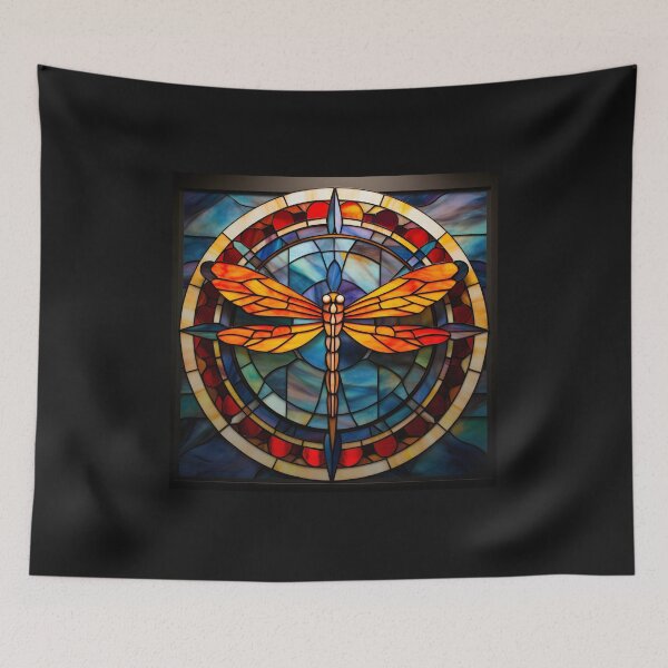 Item preview, dragonfly stained glass designed and sold by boldbrushstroke.