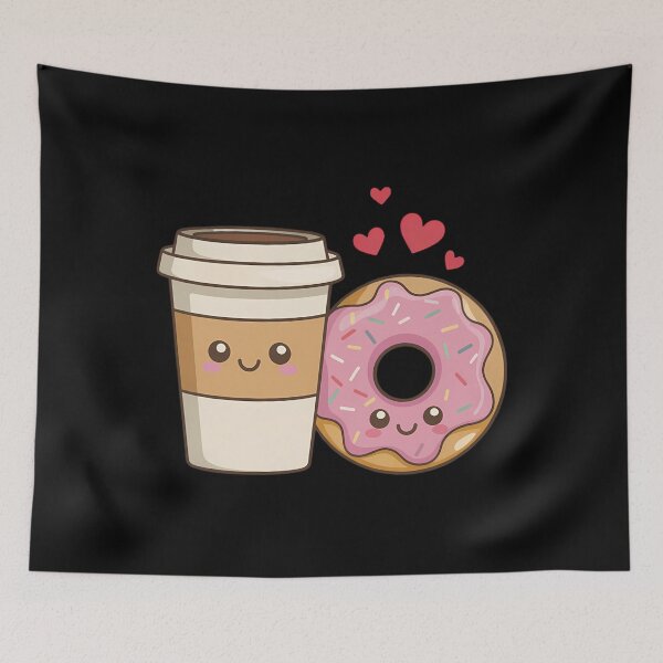 Item preview, Coffee And Donut Matching Couple Kawaii designed and sold by TrinaEspinoza.