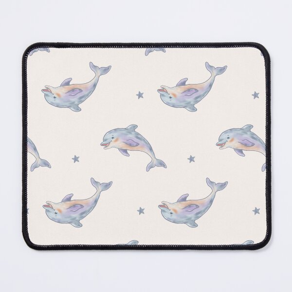Item preview, Whimsical Watercolor Dolphin & Stars Pattern designed and sold by Potattoo.