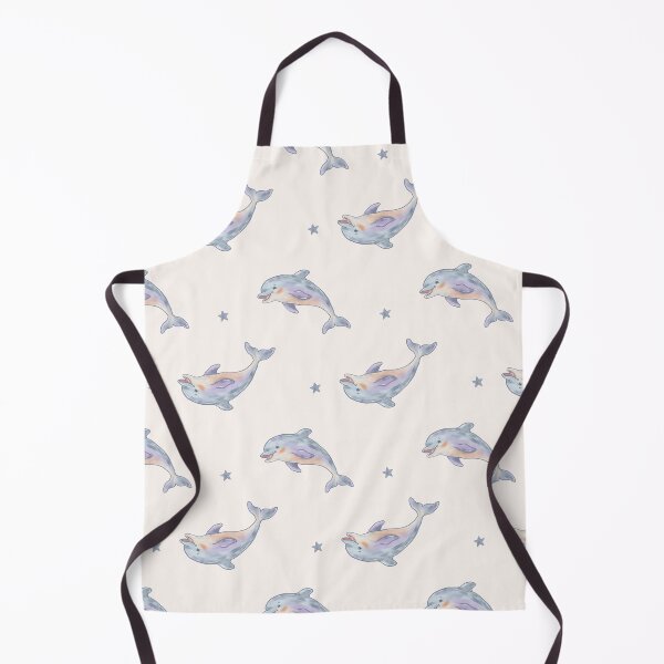 Item preview, Whimsical Watercolor Dolphin & Stars Pattern designed and sold by Potattoo.