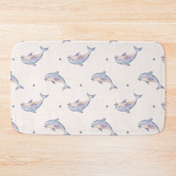 Item preview, Whimsical Watercolor Dolphin & Stars Pattern designed and sold by Potattoo.
