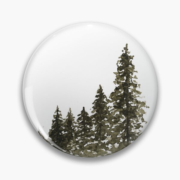 Item preview, Moody Pine Forest Watercolor | Rustic Woodland Nature Art designed and sold by Little Bloom Studio.