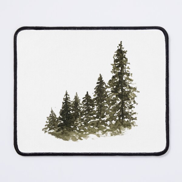 Item preview, Moody Pine Forest Watercolor | Rustic Woodland Nature Art designed and sold by Little Bloom Studio.
