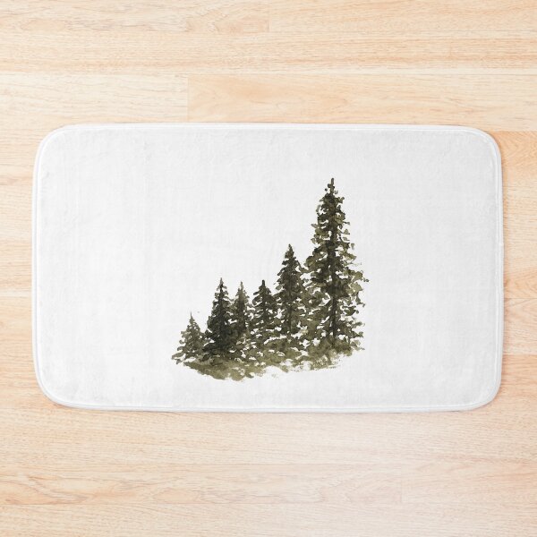 Item preview, Moody Pine Forest Watercolor | Rustic Woodland Nature Art designed and sold by Little Bloom Studio.