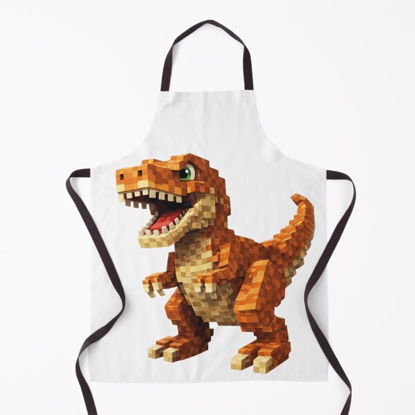 Item preview, Cute Pixel T-Rex – Orange Blocky Dinosaur designed and sold by Peter-Wurst.