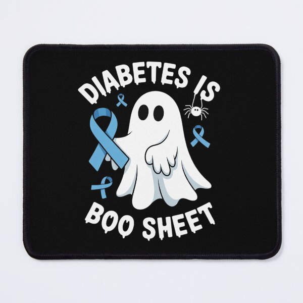 Item preview, Diabetes is Boo Sheet Ghost Halloween T1D T2D Blue Ribbon designed and sold by RonnasJackson.