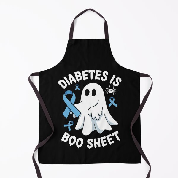 Item preview, Diabetes is Boo Sheet Ghost Halloween T1D T2D Blue Ribbon designed and sold by RonnasJackson.