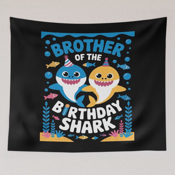 Item preview, Brother Of The Birthday Family Shark Birthday Boy Girl designed and sold by RonnasJackson.
