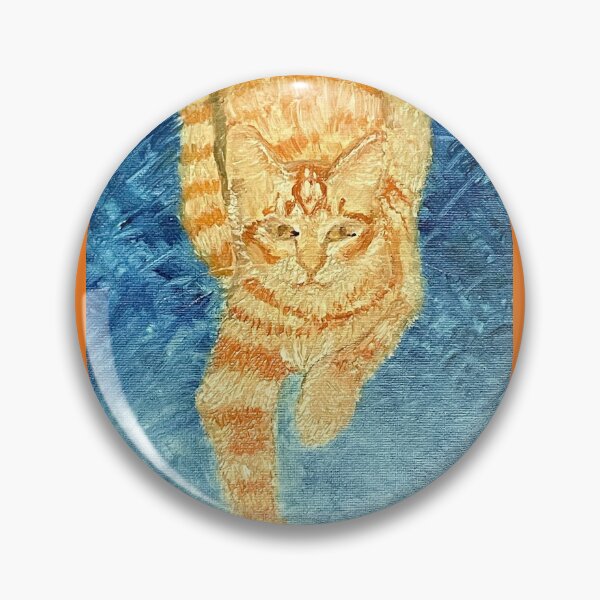 Item preview, art print of an Orange  ginger tabby cat 'Beatrix'  from original oil on canvas designed and sold by empressbat merch.