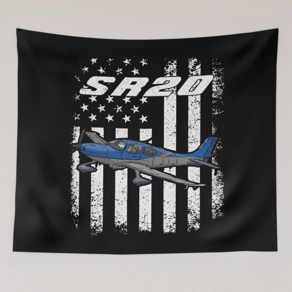 Item preview, SR20 Aircraft Patriotic American Flag Tee designed and sold by Emberglowo.