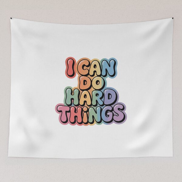 Item preview, I Can Do Hard Things – Motivational Quote designed and sold by Love Between Pages.