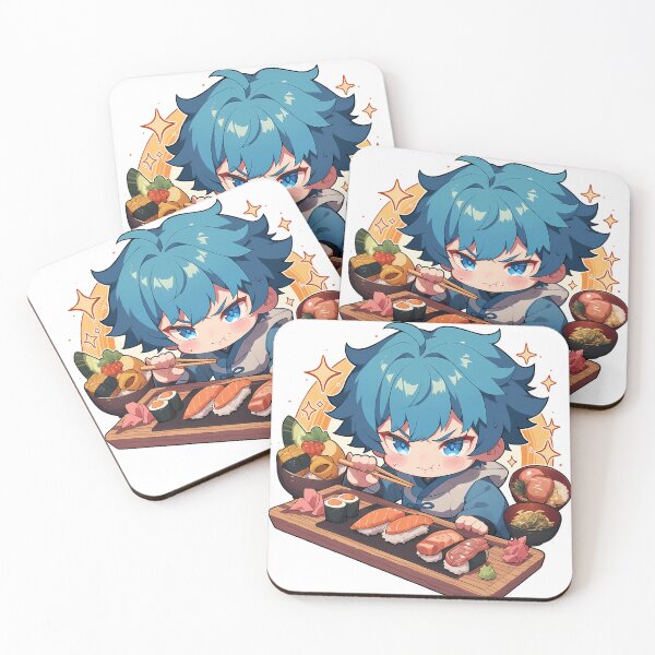 Item preview, Chongyun Genshin Impact Chibi Sushi Cool Focus designed and sold by Spraykart.