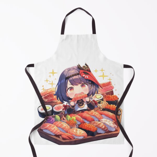 Item preview, Kujou Sara Genshin Impact Chibi Sushi Kawaii Sparkles designed and sold by Spraykart.