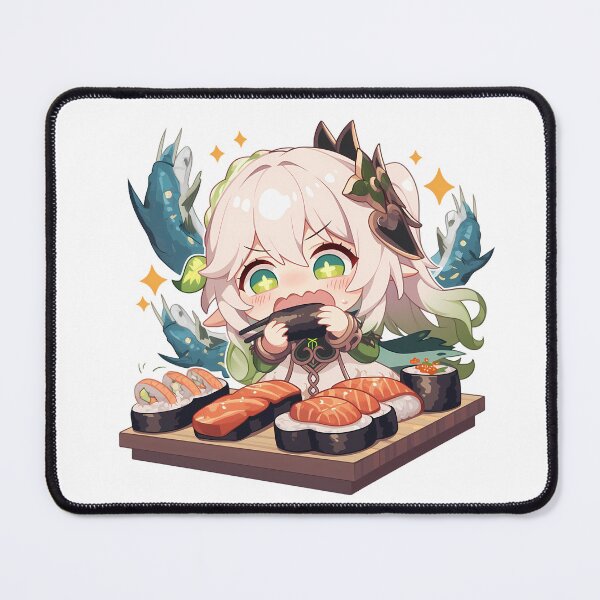 Item preview, Nahida Genshin Impact Chibi Sushi Sparkles Green Eyes designed and sold by Spraykart.