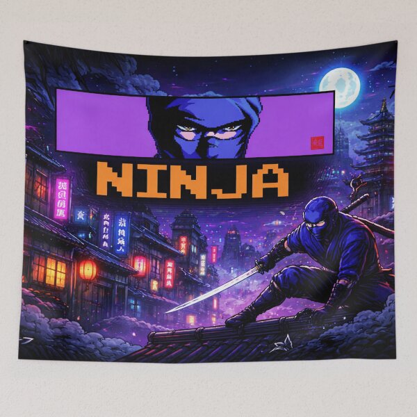 Item preview, 8 Bit Ninja Gaiden Classic Retro Action Tribute designed and sold by Fei Long Design Hub.