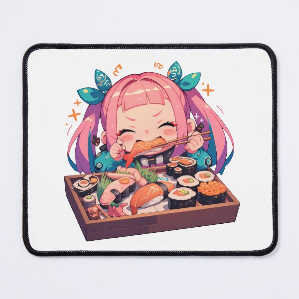 Item preview, Lucy Cyberpunk Edgerunners Chibi Sushi Night With Neon Sparkles designed and sold by Spraykart.