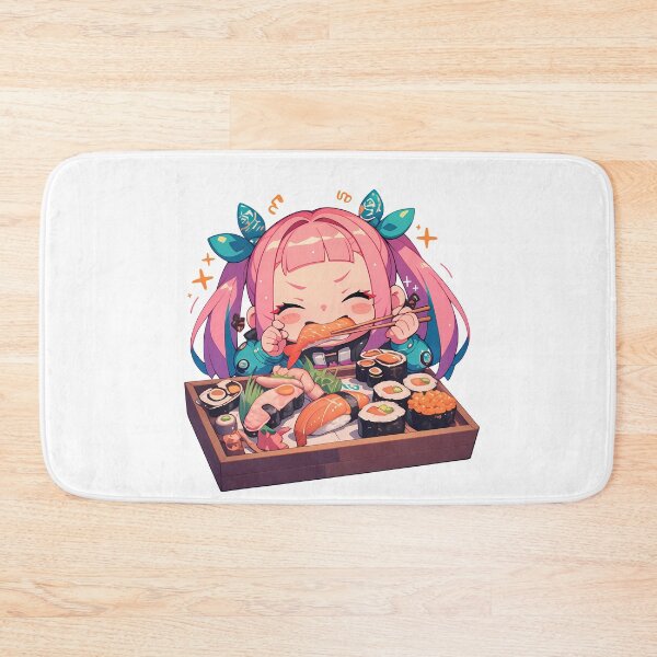 Item preview, Lucy Cyberpunk Edgerunners Chibi Sushi Night With Neon Sparkles designed and sold by Spraykart.