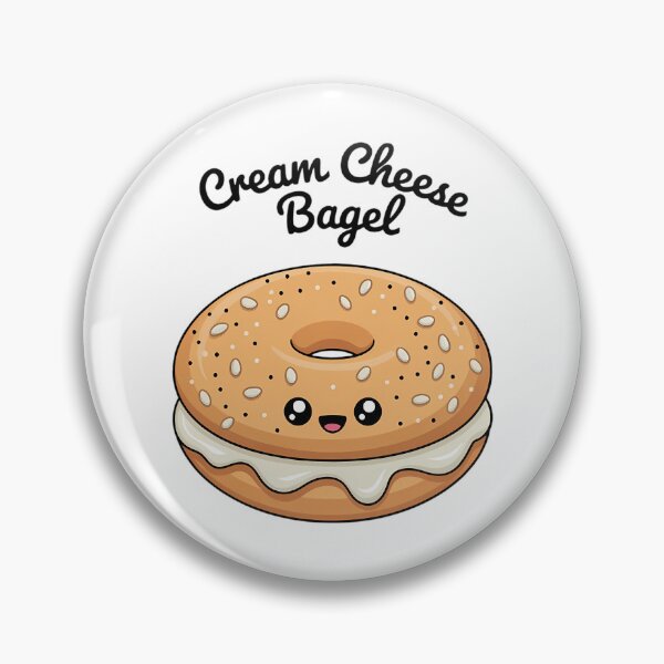 Item preview, Cream Cheese Bagel Cute Kawaii Breakfast designed and sold by TyraYoung.